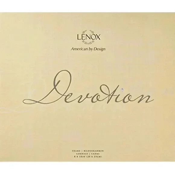 New Lenox Devotion 8x10 Picture Frame Silver Plated Crystal Hang Table Top NIB - Picture 5 of 15